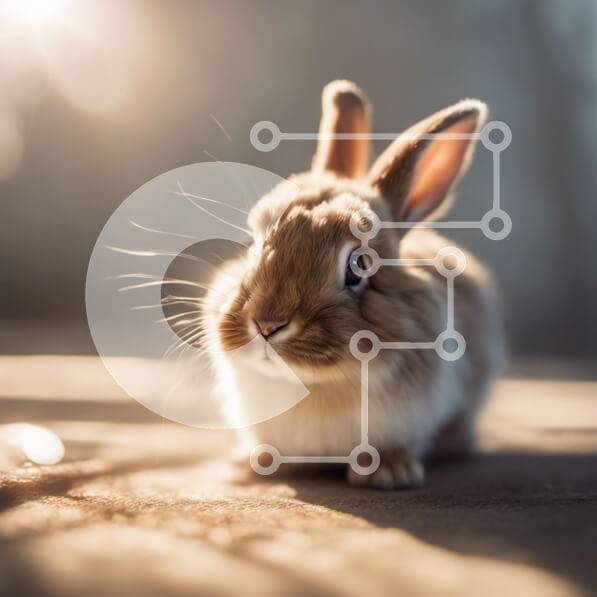 Intra Συλλεκτικό Ξύλινο Παζλ Plywood  4mm - Αξιολάτρευτο καφέ κουνέλι σε ξύλινη επιφάνεια Σε Ξύλινο Κουτί - Διαστάσεις: 10x10 cm – 25 κομμάτια