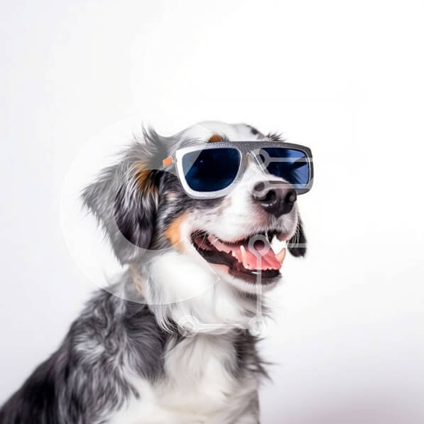 Intra Συλλεκτικό Ξύλινο Παζλ Plywood  4mm - Cool σκύλος με γυαλιά ηλίου Σε Ξύλινο Κουτί - Διαστάσεις: 10x10 cm – 25 κομμάτια