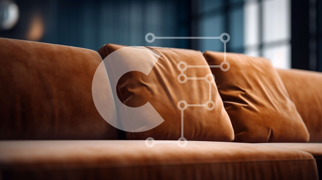 Intra Συλλεκτικό Ξύλινο Παζλ Plywood  4mm - Καφέ δερμάτινος καναπές με μαξιλάρια σε δωμάτιο με χαμηλό φωτισμό Σε Ξύλινο Κουτί - Διαστάσεις Puzzle: 10x10 cm – 25 κομμάτια