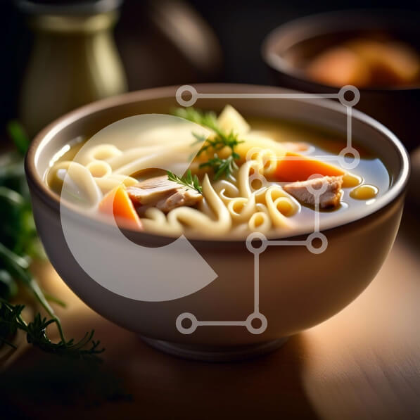 Σετ των 2 Intra Συλλεκτικό Ξύλινο Παζλ Plywood  4mm - Θρεπτικό μπολ σούπας με νουντλς και φρέσκα λαχανικά Σε Ξύλινο Κουτί - Διαστάσεις: 10x10 cm – 25 κομμάτια