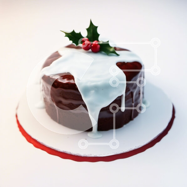 Σετ των 2 Intra Συλλεκτικό Ξύλινο Παζλ Plywood  4mm - Κέικ σοκολάτας με φύλλα πουρνάρι Σε Ξύλινο Κουτί - Διαστάσεις: 10x10 cm – 25 κομμάτια