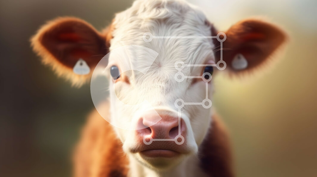 Σετ των 2 Intra Συλλεκτικό Ξύλινο Παζλ Plywood  4mm - Κοντινό πλάνο μιας αγελάδας με μεγάλα καστανά μάτια Σε Ξύλινο Κουτί - Διαστάσεις: 10x10 cm – 25 κομμάτια