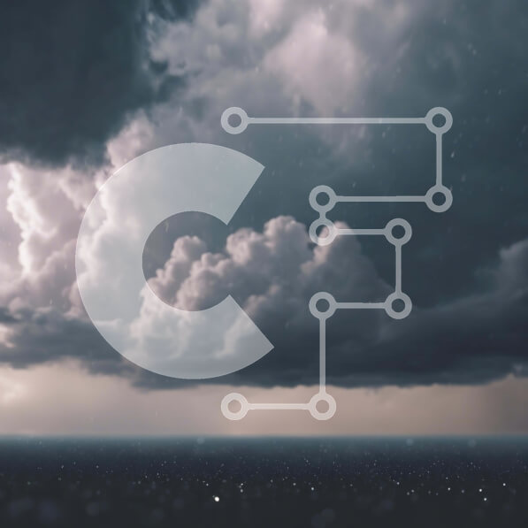 Intra Συλλεκτικό Ξύλινο Παζλ Plywood  4mm - Σκοτεινός θυελλώδης ουρανός με βροχή και αστέρια πάνω από τον ωκεανό Σε Ξύλινο Κουτί - Διαστάσεις Puzzle: 10x10 cm – 25 κομμάτια