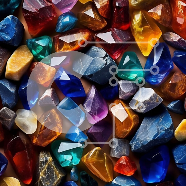 Intra Συλλεκτικό Ξύλινο Παζλ Plywood  4mm - Ζωντανοί πολύτιμοι λίθοι σε μαύρο φόντο Σε Ξύλινο Κουτί - Διαστάσεις: 10x10 cm – 25 κομμάτια