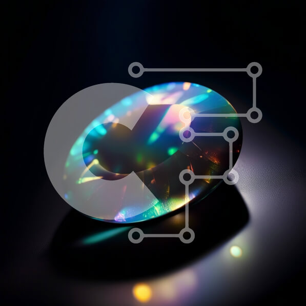 Intra Συλλεκτικό Ξύλινο Παζλ Plywood  4mm - Ζωντανό και πολύχρωμο διαμάντι σε κομψό μαύρο φόντο Σε Ξύλινο Κουτί - Διαστάσεις Puzzle: 10x10 cm – 25 κομμάτια