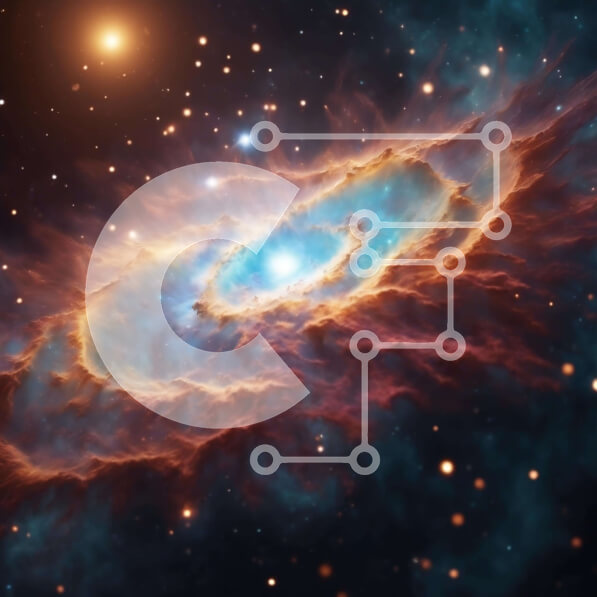 Intra Συλλεκτικό Ξύλινο Παζλ Plywood  4mm - Η εντύπωση του καλλιτέχνη του σπειροειδούς νεφελώματος στον έναστρο ουρανό Σε Ξύλινο Κουτί - Διαστάσεις Puzzle: 10x10 cm – 25 κομμάτια