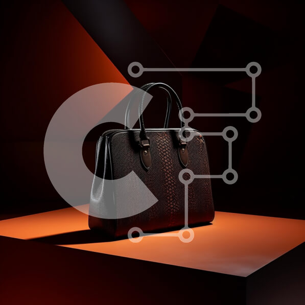 Σετ των 2 Intra Συλλεκτικό Ξύλινο Παζλ Plywood  4mm - Κομψή καφέ δερμάτινη τσάντα με μαύρο σχέδιο φιδιού Σε Ξύλινο Κουτί - Διαστάσεις: 10x10 cm – 25 κομμάτια