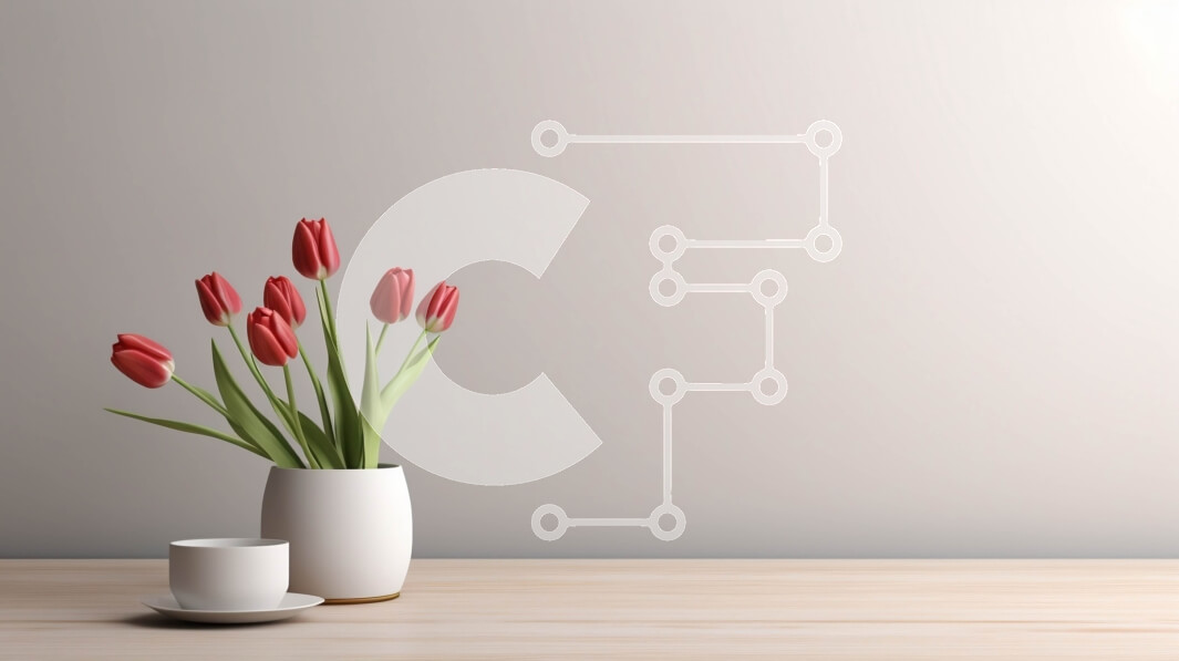 Intra Συλλεκτικό Ξύλινο Παζλ Plywood  4mm - Βάζο με κόκκινες τουλίπες σε ένα ξύλινο τραπέζι Σε Ξύλινο Κουτί - Διαστάσεις: 10x10 cm – 25 κομμάτια