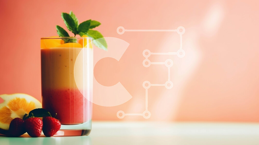 Σετ των 2 Intra Συλλεκτικό Ξύλινο Παζλ Plywood  4mm - Δροσιστικό Smoothie φρούτων με φράουλες, πορτοκάλια και μπανάνες Σε Ξύλινο Κουτί - Διαστάσεις: 10x10 cm – 25 κομμάτια