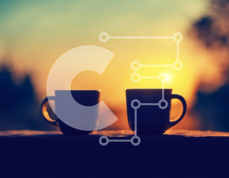 Σετ των 2 Intra Συλλεκτικό Ξύλινο Παζλ Plywood  4mm - Φλιτζάνια καφέ σε ένα ξύλινο τραπέζι στο ηλιοβασίλεμα Σε Ξύλινο Κουτί - Διαστάσεις: 10x10 cm – 25 κομμάτια