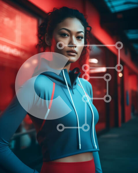 Intra Συλλεκτικό Ξύλινο Παζλ Plywood  4mm - Εικόνα υψηλής αντίθεσης νεαρής γυναίκας με σοβαρή έκφραση Σε Ξύλινο Κουτί - Διαστάσεις Puzzle: 10x10 cm – 25 κομμάτια