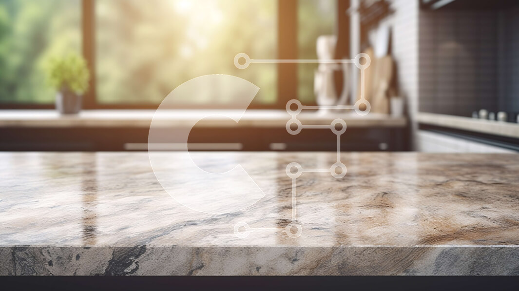 Intra Συλλεκτικό Ξύλινο Παζλ Plywood  4mm - Μαρμάρινος πάγκος κουζίνας σε μια μοντέρνα κουζίνα Σε Ξύλινο Κουτί - Διαστάσεις Puzzle: 10x10 cm – 25 κομμάτια