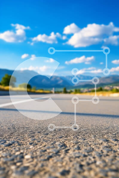 Σετ των 2 Intra Συλλεκτικό Ξύλινο Παζλ Plywood  4mm - Γραφική εικόνα ενός έρημου δρόμου με μαγευτικά βουνά Σε Ξύλινο Κουτί - Διαστάσεις: 10x10 cm – 25 κομμάτια