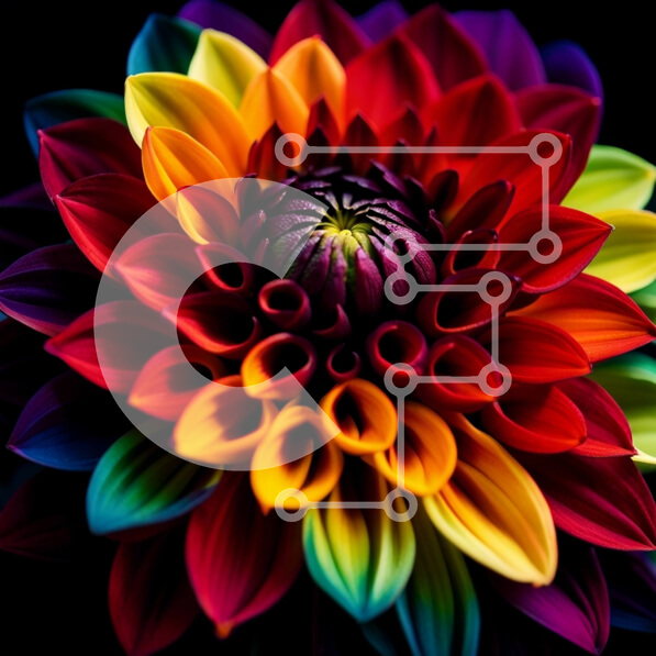 Intra Συλλεκτικό Ξύλινο Παζλ Plywood  4mm - Ζωντανή εικόνα ενός λουλουδιού με πολλά πέταλα Σε Ξύλινο Κουτί - Διαστάσεις: 10x10 cm – 25 κομμάτια