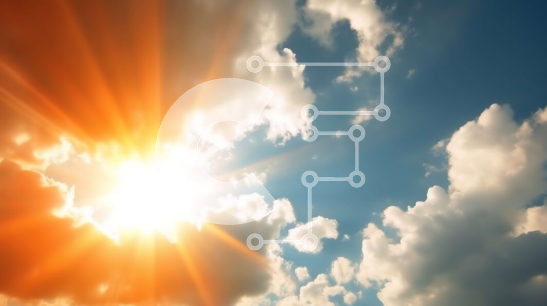 Intra Συλλεκτικό Ξύλινο Παζλ Plywood  4mm - Όμορφη εικόνα του λαμπερού ήλιου και των χνουδωτών σύννεφων στον μπλε ουρανό Σε Ξύλινο Κουτί - Διαστάσεις: 10x10 cm – 25 κομμάτια