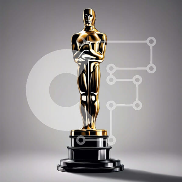 Intra Συλλεκτικό Ξύλινο Παζλ Plywood  4mm - Χρυσό και μαύρο άγαλμα Όσκαρ στο βάθρο Σε Ξύλινο Κουτί - Διαστάσεις: 10x10 cm – 25 κομμάτια