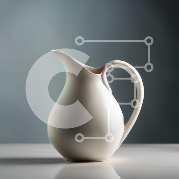 Intra Συλλεκτικό Ξύλινο Παζλ Plywood  4mm - Όμορφη εικόνα μιας λευκής κεραμικής στάμνας σε ένα τραπέζι Σε Ξύλινο Κουτί - Διαστάσεις: 10x10 cm – 25 κομμάτια