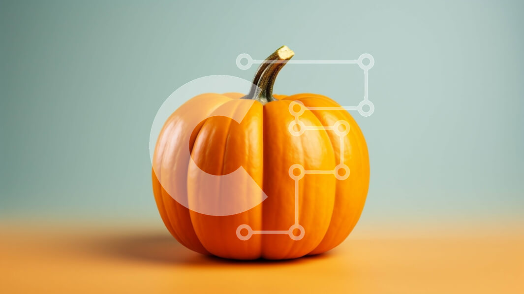 Intra Συλλεκτικό Ξύλινο Παζλ Plywood  4mm - Μεγάλη πορτοκαλί κολοκύθα στο τραπέζι Σε Ξύλινο Κουτί - Διαστάσεις: 10x10 cm – 25 κομμάτια