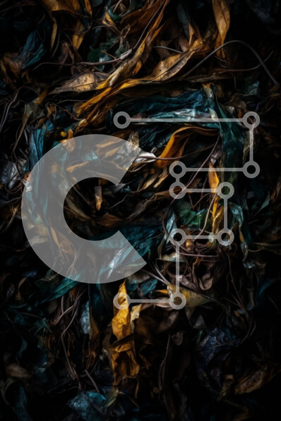 Σετ των 2 Intra Συλλεκτικό Ξύλινο Παζλ Plywood  4mm - Ζωντανό σωρό από φθινοπωρινά φύλλα σε σκούρο φόντο Σε Ξύλινο Κουτί - Διαστάσεις: 10x10 cm – 25 κομμάτια