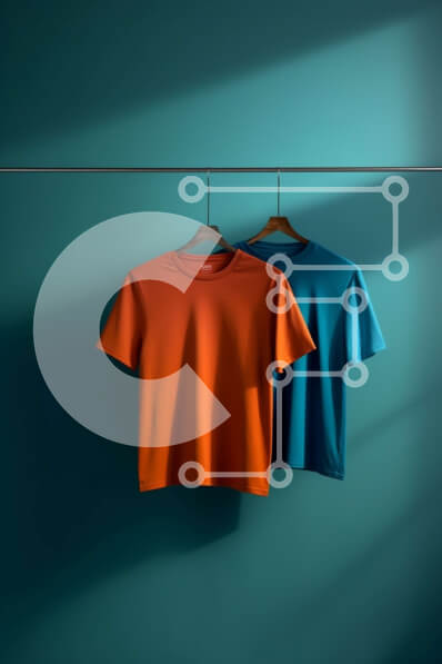 Intra Συλλεκτικό Ξύλινο Παζλ Plywood  4mm - Κομψά T-Shirts κρεμασμένα στη σχάρα ρούχων προς πώληση Σε Ξύλινο Κουτί - Διαστάσεις Puzzle: 10x10 cm – 25 κομμάτια