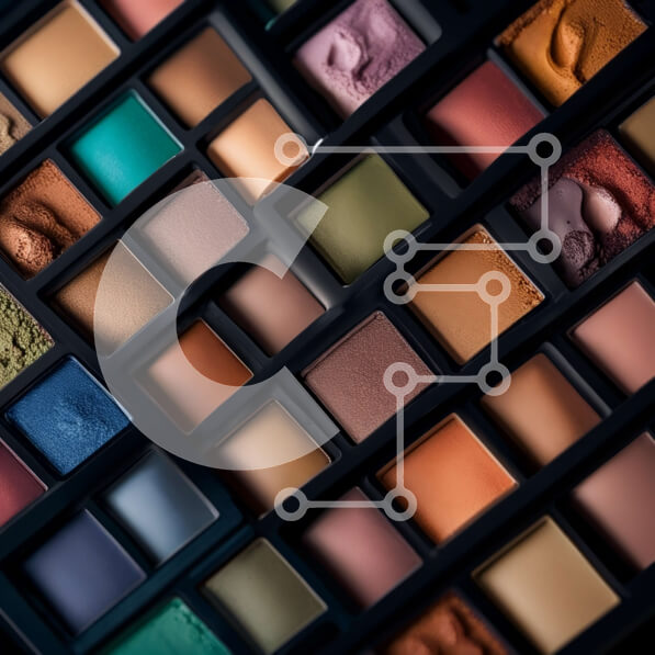 Σετ των 2 Intra Συλλεκτικό Ξύλινο Παζλ Plywood  4mm - Κοντινό πλάνο με ζωντανή παλέτα σκιών σε μαύρο φόντο Σε Ξύλινο Κουτί - Διαστάσεις: 10x10 cm – 25 κομμάτια