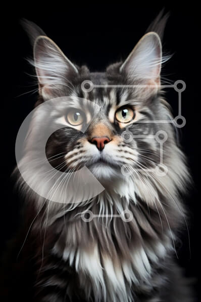 Σετ των 2 Intra Συλλεκτικό Ξύλινο Παζλ Plywood  4mm - Σοβαρή σκωτσέζικη πτυσσόμενη γάτα με αφράτη γούνα και έντονο βλέμμα Σε Ξύλινο Κουτί - Διαστάσεις: 10x10 cm – 25 κομμάτια