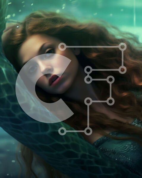 Intra Συλλεκτικό Ξύλινο Παζλ Plywood  4mm - Εκπληκτική εικόνα μιας γοργόνας σε έναν βράχο στο ηλιοβασίλεμα Σε Ξύλινο Κουτί - Διαστάσεις Puzzle: 10x10 cm – 25 κομμάτια