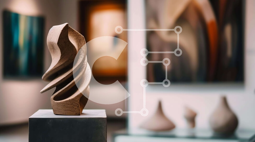 Intra Συλλεκτικό Ξύλινο Παζλ Plywood  4mm - Ξύλινο γλυπτό σε ακρυλικό βάθρο που περιβάλλεται από τέχνη Σε Ξύλινο Κουτί - Διαστάσεις Puzzle: 10x10 cm – 25 κομμάτια