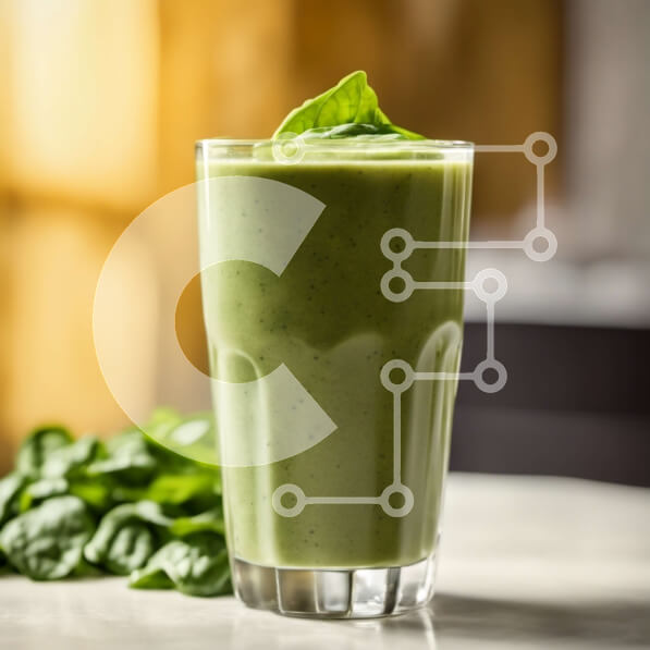 Σετ των 2 Intra Συλλεκτικό Ξύλινο Παζλ Plywood  4mm - Πράσινο Smoothie με φύλλα σπανακιού Σε Ξύλινο Κουτί - Διαστάσεις: 10x10 cm – 25 κομμάτια