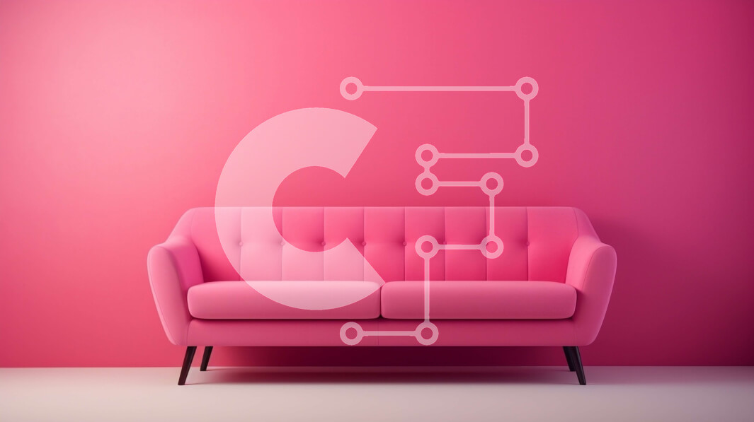 Intra Συλλεκτικό Ξύλινο Παζλ Plywood  4mm - Ροζ καναπές σε ροζ δωμάτιο Σε Ξύλινο Κουτί - Διαστάσεις Puzzle: 10x10 cm – 25 κομμάτια