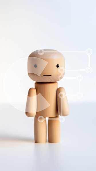 Intra Συλλεκτικό Ξύλινο Παζλ Plywood  4mm - Κενή έκφραση Ξύλινο παιχνίδι φιγούρα σε λευκό φόντο Σε Ξύλινο Κουτί - Διαστάσεις: 10x10 cm – 25 κομμάτια