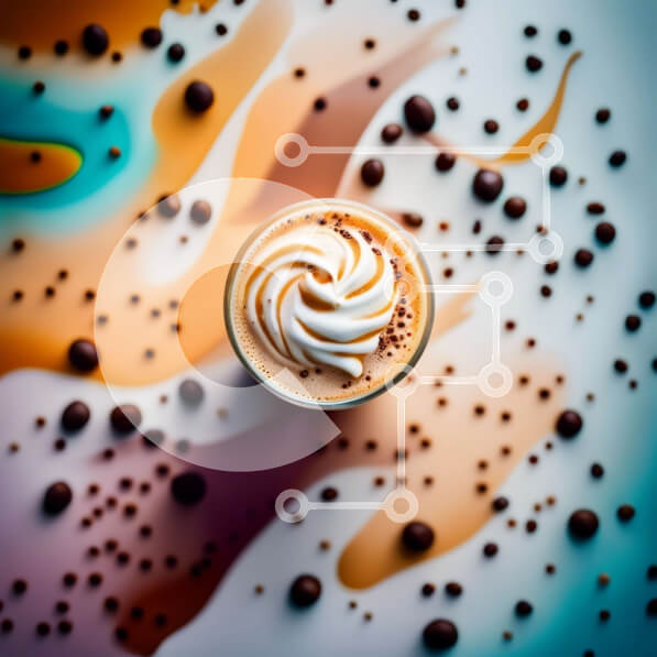 Σετ των 2 Intra Συλλεκτικό Ξύλινο Παζλ Plywood  4mm - Δελεαστική εικόνα μιας κούπας καφέ με σαντιγί και τσιπς σοκολάτας Σε Ξύλινο Κουτί - Διαστάσεις: 10x10 cm – 25 κομμάτια