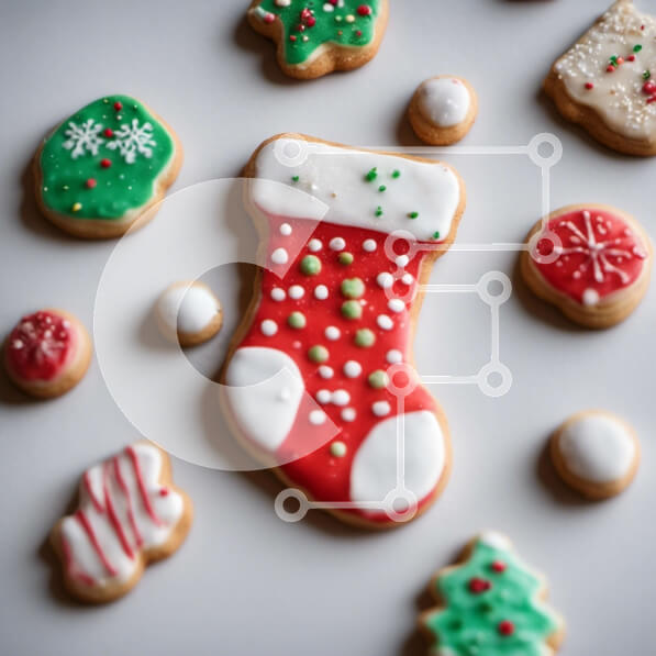 Intra Συλλεκτικό Ξύλινο Παζλ Plywood  4mm - Διάφορα Διακοσμημένα Χριστουγεννιάτικα Μπισκότα - Γιορτινά και Νόστιμα Σε Ξύλινο Κουτί - Διαστάσεις: 10x10 cm – 25 κομμάτια