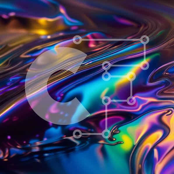 Intra Συλλεκτικό Ξύλινο Παζλ Plywood  4mm - Δυναμική και ζωντανή αφηρημένη εικόνα φόντου με ροή υγρού Σε Ξύλινο Κουτί - Διαστάσεις Puzzle: 10x10 cm – 25 κομμάτια