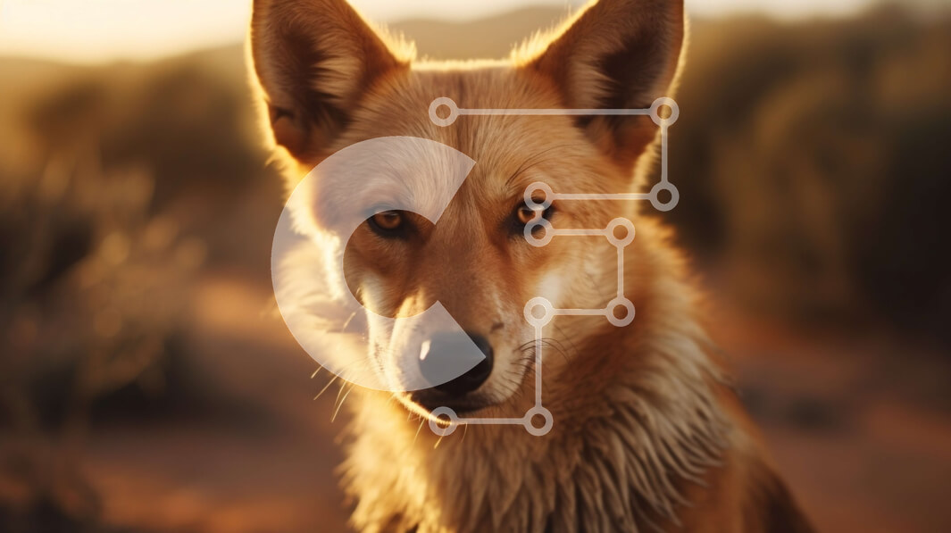 Σετ των 2 Intra Συλλεκτικό Ξύλινο Παζλ Plywood  4mm - Αξιολάτρευτο καφέ σκυλί με λαμπερά κίτρινα μάτια Σε Ξύλινο Κουτί - Διαστάσεις: 10x10 cm – 25 κομμάτια