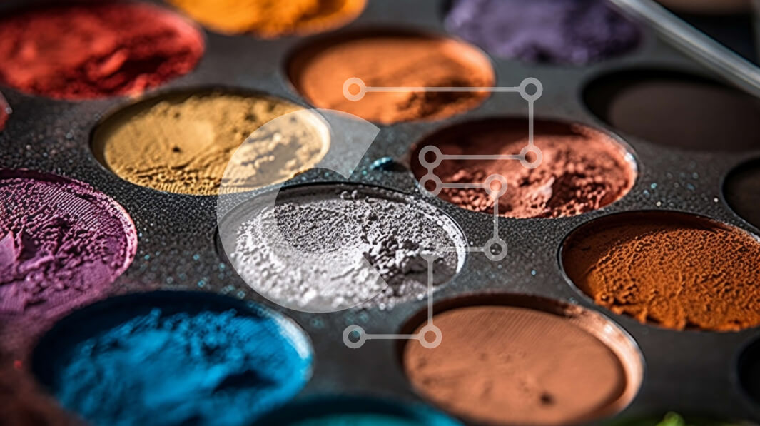 Intra Συλλεκτικό Ξύλινο Παζλ Plywood  4mm - Πολύχρωμη παλέτα σκιών ματιών για τους λάτρεις του μακιγιάζ Σε Ξύλινο Κουτί - Διαστάσεις Puzzle: 10x10 cm – 25 κομμάτια