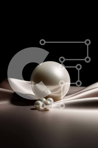 Intra Συλλεκτικό Ξύλινο Παζλ Plywood  4mm - Όμορφη εικόνα ενός λευκού μαργαριταριού που στηρίζεται σε μαύρο πανί Σε Ξύλινο Κουτί - Διαστάσεις: 10x10 cm – 25 κομμάτια