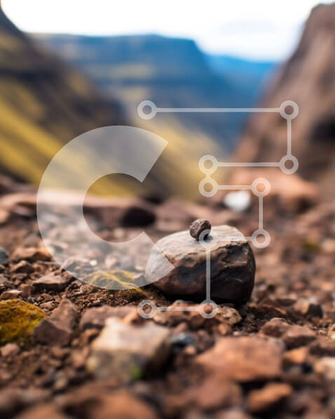 Intra Συλλεκτικό Ξύλινο Παζλ Plywood  4mm - Εκπληκτική θέα στα Βραχώδη Όρη και στον ποταμό Σε Ξύλινο Κουτί - Διαστάσεις: 10x10 cm – 25 κομμάτια