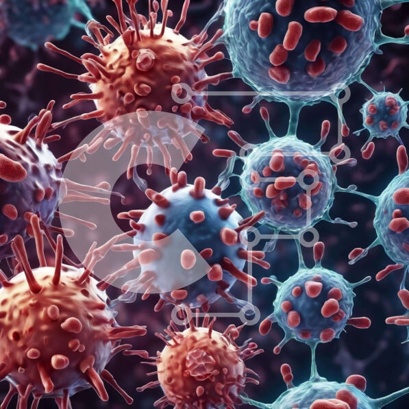 Intra Συλλεκτικό Ξύλινο Παζλ Plywood  4mm - Τρισδιάστατη απόδοση διάφορων ιών Σε Ξύλινο Κουτί - Διαστάσεις Puzzle: 10x10 cm – 25 κομμάτια