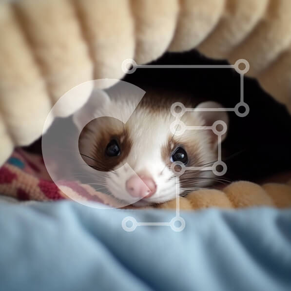 Intra Συλλεκτικό Ξύλινο Παζλ Plywood  4mm - Αξιολάτρευτο κουνάβι που κρυφοκοιτάζει έξω από την κουβέρτα σε ένα κρεβάτι Σε Ξύλινο Κουτί - Διαστάσεις: 10x10 cm – 25 κομμάτια