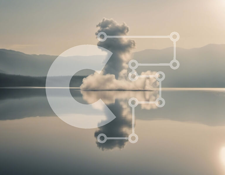 Intra Συλλεκτικό Ξύλινο Παζλ Plywood  4mm - Γεωθερμικός θερμοπίδακας ή θερμή πηγή που εκπέμπει ατμό και νερό στον αέρα Σε Ξύλινο Κουτί - Διαστάσεις: 10x10 cm – 25 κομμάτια