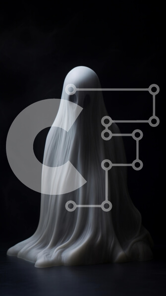 Intra Συλλεκτικό Ξύλινο Παζλ Plywood  4mm - Ανατριχιαστική Λευκή Φιγούρα στο σκοτάδι Σε Ξύλινο Κουτί - Διαστάσεις Puzzle: 10x10 cm – 25 κομμάτια