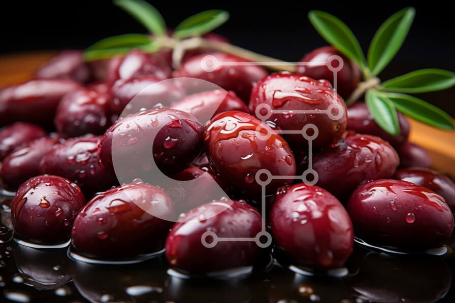 Σετ των 2 Intra Συλλεκτικό Ξύλινο Παζλ Plywood  4mm - Νόστιμο μπολ με κόκκινες ελιές με φρέσκο ​​δεντρολίβανο Σε Ξύλινο Κουτί - Διαστάσεις: 10x10 cm – 25 κομμάτια