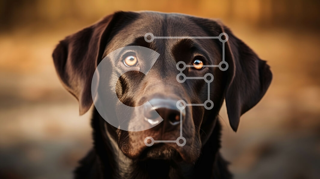 Σετ των 2 Intra Συλλεκτικό Ξύλινο Παζλ Plywood  4mm - Σοβαρός μαύρος σκύλος Labrador Retriever Σε Ξύλινο Κουτί - Διαστάσεις: 10x10 cm – 25 κομμάτια