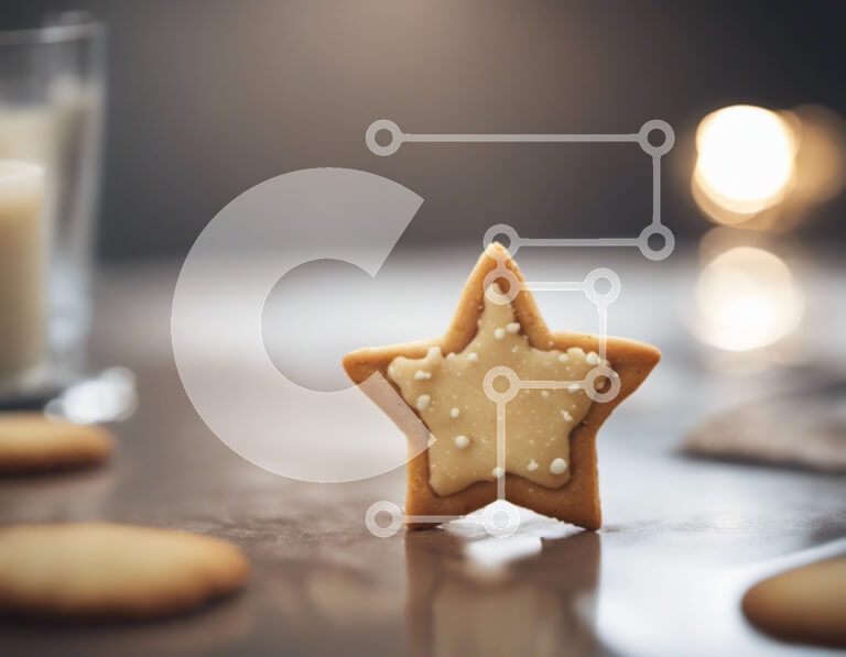 Σετ των 2 Intra Συλλεκτικό Ξύλινο Παζλ Plywood  4mm - Μπισκότο σε σχήμα αστεριού σε τραπέζι με ποτήρια γάλακτος Σε Ξύλινο Κουτί - Διαστάσεις: 10x10 cm – 25 κομμάτια