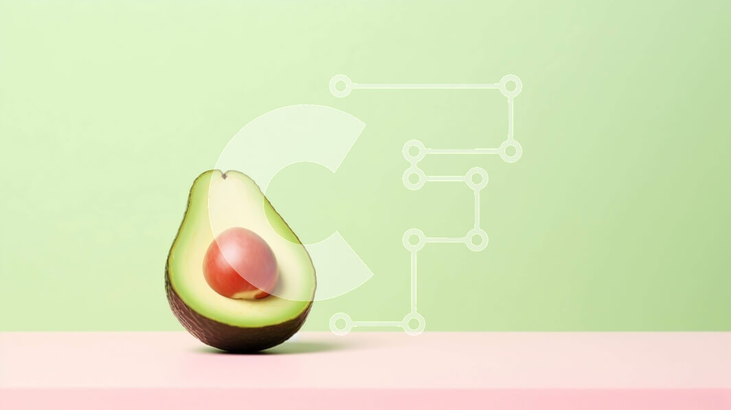 Σετ των 2 Intra Συλλεκτικό Ξύλινο Παζλ Plywood  4mm - Μισοφαγωμένο αβοκάντο σε ροζ φόντο Σε Ξύλινο Κουτί - Διαστάσεις: 10x10 cm – 25 κομμάτια