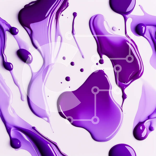 Intra Συλλεκτικό Ξύλινο Παζλ Plywood  4mm - Αφηρημένη εικόνα του Purple Paint Splatter σε μια λεία λευκή επιφάνεια Σε Ξύλινο Κουτί - Διαστάσεις Puzzle: 10x10 cm – 25 κομμάτια