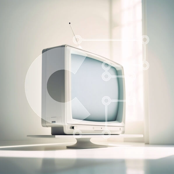 Intra Συλλεκτικό Ξύλινο Παζλ Plywood  4mm - Vintage τηλεόραση σε δωμάτιο με χαμηλό φωτισμό Σε Ξύλινο Κουτί - Διαστάσεις Puzzle: 10x10 cm – 25 κομμάτια