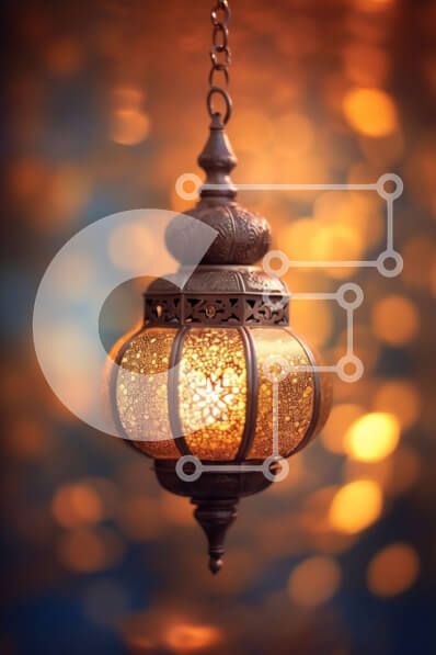 Intra Συλλεκτικό Ξύλινο Παζλ Plywood  4mm - Όμορφο κρεμαστό φανάρι με ζεστό πορτοκαλί λαμπάκι Σε Ξύλινο Κουτί - Διαστάσεις: 10x10 cm – 25 κομμάτια