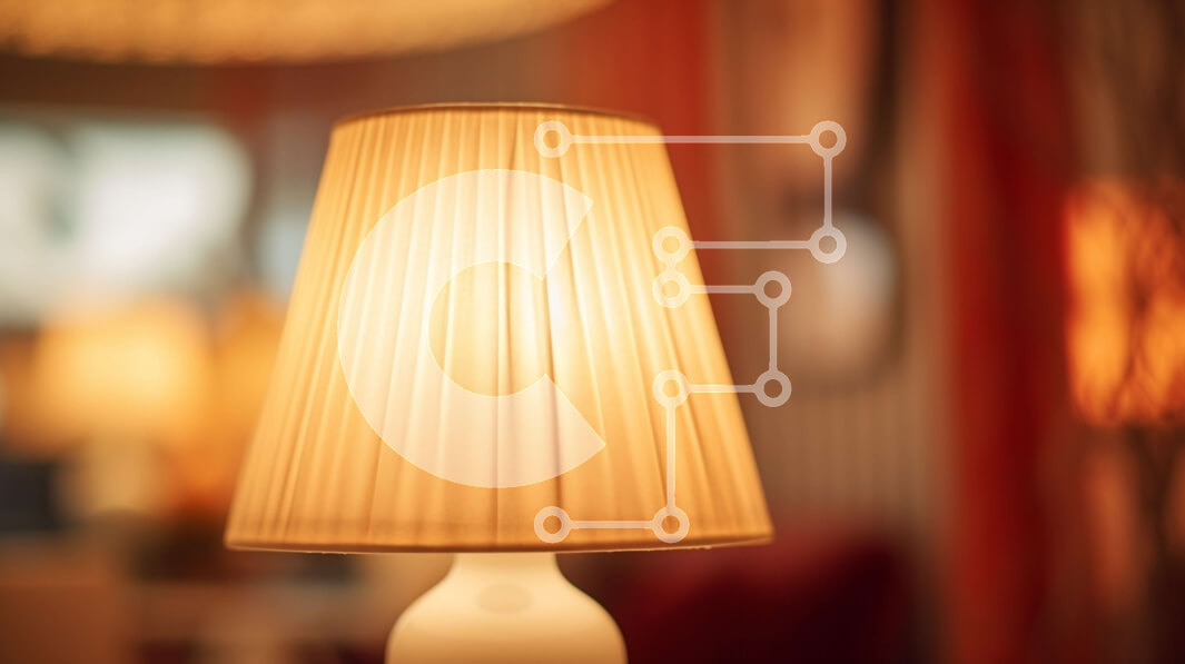 Intra Συλλεκτικό Ξύλινο Παζλ Plywood  4mm - Επιτραπέζιο φωτιστικό με λευκή σκιά σε λόμπι εστιατορίου ή ξενοδοχείου Σε Ξύλινο Κουτί - Διαστάσεις Puzzle: 10x10 cm – 25 κομμάτια